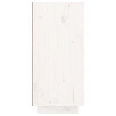 vidaXL Dressoir 111x34x75 cm massief grenenhout wit