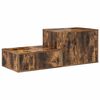 vidaXL Opbergkast 2 pcs Gerookt eiken 103 x 41 x 40 cm Bewerkt hout