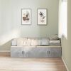 vidaXL Bedframe met lade Beton Grijs 90 x 190 cm Bewerkt hout