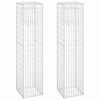 vidaXL Schanskorf palen 2 st 40x40x180 cm ijzer