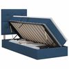 vidaXL Opslag bed met matras met hoofdeinde Blauw 90 x 200 cm Stof