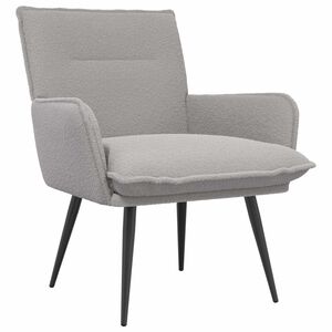 vidaXL Fauteuil Lichtgrijs Boucl&eacute;