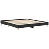 vidaXL Bedframe matras zonder matras 200x200 cm spaanplaat zwart