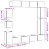 vidaXL 9-delig Tv-meubelset wandmontage bewerkt hout oud houtkleurig