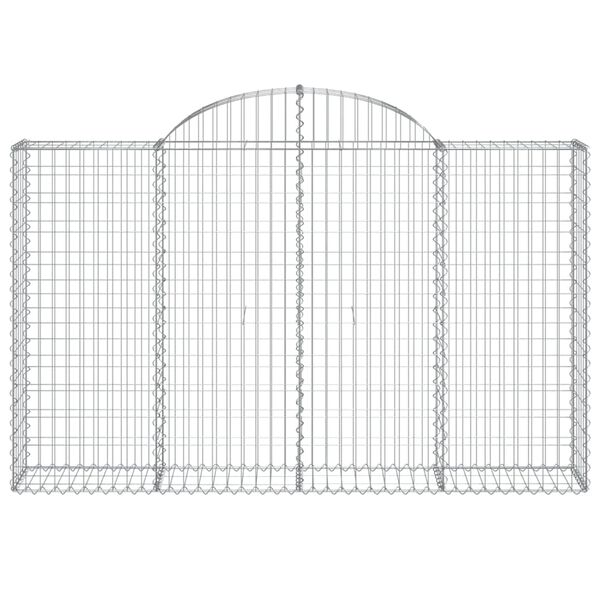 vidaXL Schanskorven 12 st gewelfd 200x30x120/140 cm ijzer