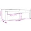 vidaXL Tv-meubel met LED 120x35x40 cm bewerkt hout artisanaal eiken