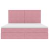 vidaXL Opslag bed met matras met matras Roze 180 x 200 cm Fluweel