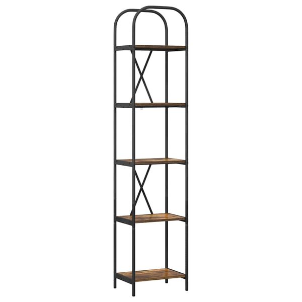 vidaXL Boekenkast Gerookt eiken 40 x 30 x 183 cm Bewerkt hout