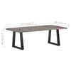vidaXL Salontafel met natuurlijke randen 115x60x40 cm acaciahout
