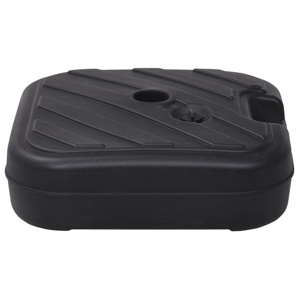 vidaXL Parasolvoet gevuld met zand/water 24 L zwart
