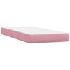 vidaXL Boxspring met matras en LED fluweel roze 180x220 cm