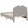 vidaXL Bedframe voor kinderen met hoofdbord Lichtgrijs 80 x 160 cm