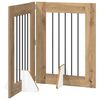 vidaXL Opvouwbaar hondenhek met standaards 2 pcs Artisanaal eiken