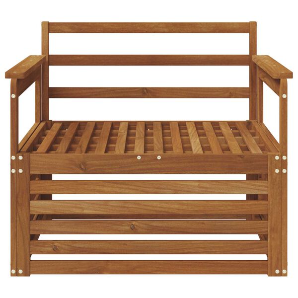 vidaXL 2 Stuk Bank met armleuningen Massief Acaciahout Naturel