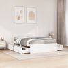 vidaXL Bed met lades en matras massief grenenhout wit 120x190 cm