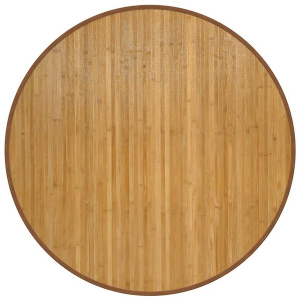 vidaXL Vloerkleed rond 100 cm bamboe naturel