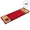 vidaXL Trapmatten zelfklevend 5 st 65x21x4 cm rood