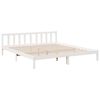 vidaXL Bedframe extra lang zonder matras grenenhout wit 180x210 cm