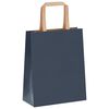vidaXL Papieren zakken 50 st met hengsels 18x8x22 cm blauw