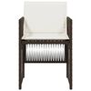 vidaXL Tuinstoelen 4 st met kussens poly rattan bruin