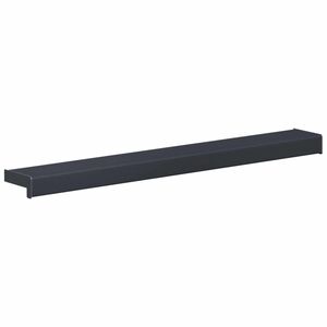 vidaXL Raamsokkel Antraciet met houten nerf 80 x 10 x 4,5 cm PVC