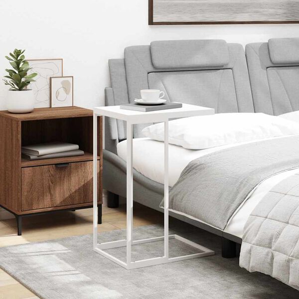 vidaXL Bijzettafel 40x30x59 cm bewerkt hout wit