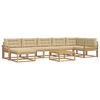 vidaXL Buiten bankenset 8 st Wit en Beige