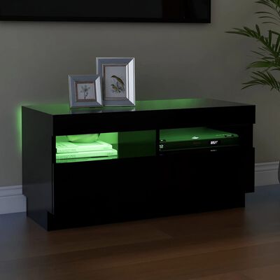 vidaXL Tv-meubel met LED-verlichting 80x35x40 cm zwart