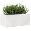 vidaXL Plantenbak 110x60x46 cm massief grenenhout wit