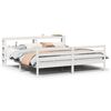 vidaXL Bedframe met hoofdeinde zonder matras 200x200 cm wit