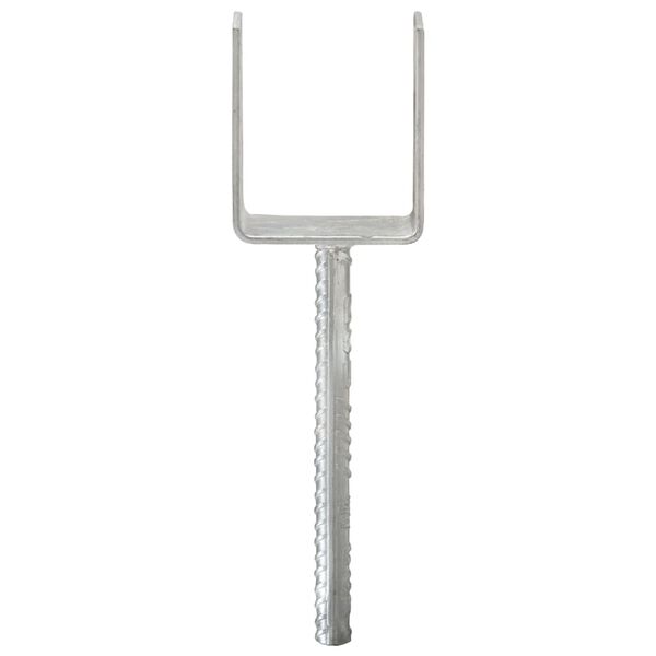 vidaXL Grondankers 6 st 10x6x30 cm gegalvaniseerd staal zilverkleurig