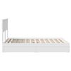 vidaXL Opslag bed met hoofdeinde Wit 140 x 190 cm Bewerkt hout
