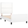 vidaXL Bedframe met hoofdbord kunstleer wit 90x190 cm