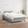 vidaXL Boxspring met matras stof lichtgrijs 120x190 cm