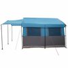 vidaXL Familietent voor 4 Personen Blauw en Grijs 324 x 255 x 230 cm