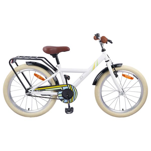vidaXL Kinderfiets 18 Inch voor 5-7 jaar Wit
