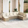 vidaXL Tuin Sofa Set met kussen 8 pcs Beige poly rattan
