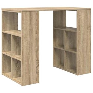 vidaXL Bureau met plank Sonoma Eiken 90 x 50 x 75 cm Bewerkt hout
