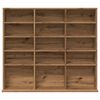 vidaXL Cd-kast 100x23x89,5 cm bewerkt hout artisanaal eikenkleurig