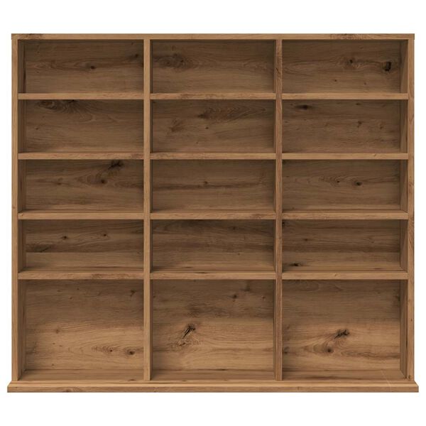 vidaXL Cd-kast 100x23x89,5 cm bewerkt hout artisanaal eikenkleurig
