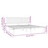 vidaXL Bedframe met hoofdbord metaal zwart 183x213 cm
