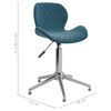 vidaXL Eetkamerstoelen draaibaar 2 st fluweel blauw