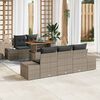 vidaXL Tuin Sofa Set met opslag 6 pcs Grijs Poly riet