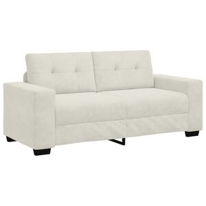 vidaXL Loveseat Sofa Cr&egrave;me 180x77x82 cm Fluweel
