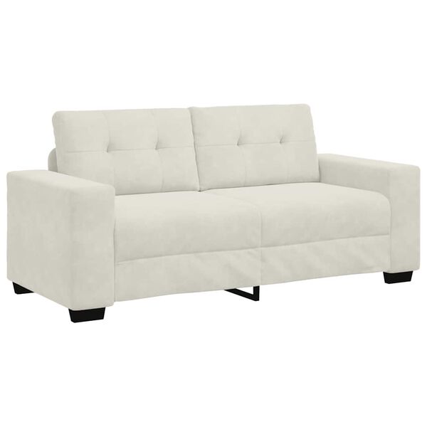 vidaXL Loveseat Sofa Cr&egrave;me 180x77x82 cm Fluweel
