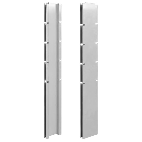 vidaXL Schuttingpalen 20 st 140 cm gegalvaniseerd staal zilverkleurig