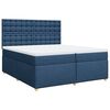 vidaXL Boxspring met matras stof blauw 200x200 cm