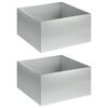 vidaXL Plantenbak 2 st zilver 60 x 60 x 30 cm Gegalvaniseerd staal