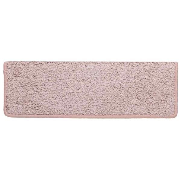 vidaXL Trapmatten 30 st 65x21x4 cm Wit en Roze Rechthoekige Rand