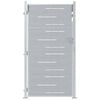 vidaXL Tuinpoort 85 x 174 cm Roestvrij staal zilver Vergrendelbaar